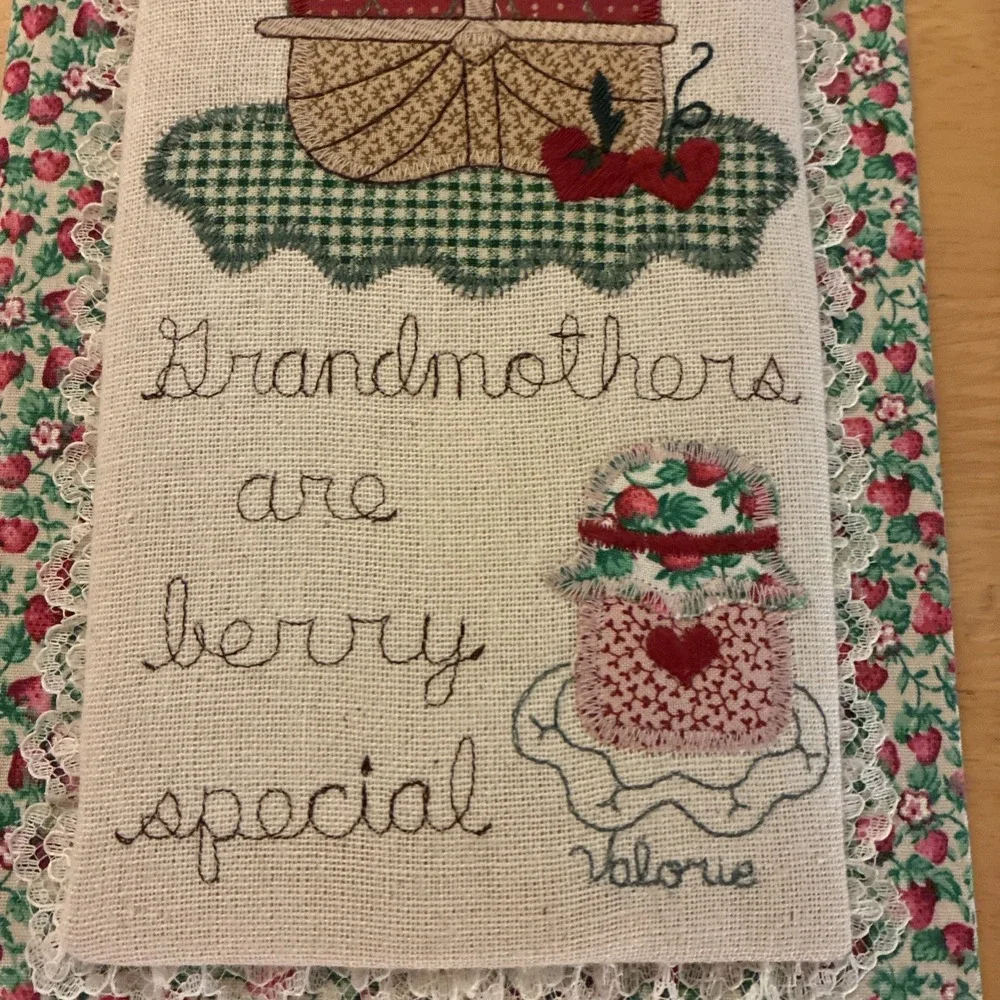 Grandmothers Are Berry Special Fabric Notebook With Notepad Cottage Core